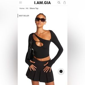 NWT I.AM.GIA Silene Top in Black